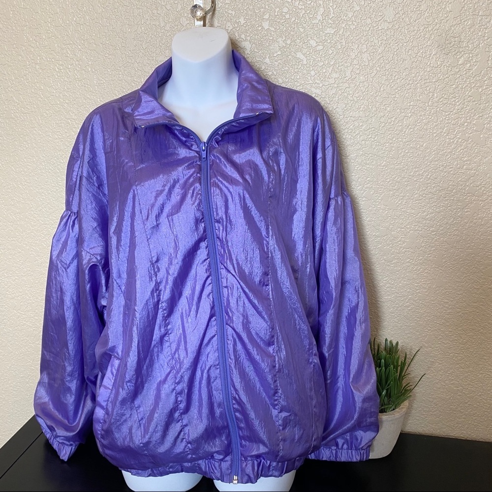Vintage purple track jacket‎ Rousseau large